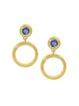 商品Dean Davidson | Signet 22K Gold-Plated Tanzanite Drop Earrings,商家Saks Fifth Avenue,价格¥1629图片