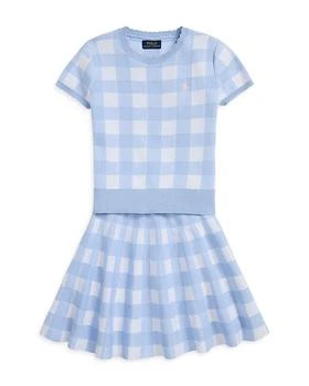 Ralph Lauren | Girls' Gingham Cotton Top & Skirt Set - Little Kid, Big Kid,商家Bloomingdale's,价格¥930