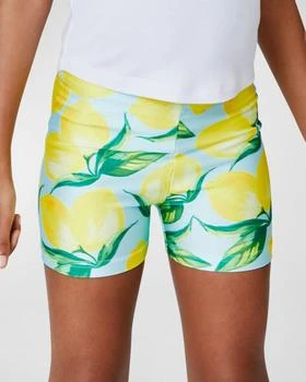 推荐Girl's Aqua Lemon Spritz Biker Shorts, Size 7-14商品