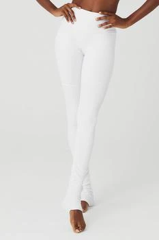 High-Waist Goddess Legging - White/White