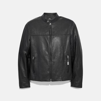 Coach | Coach Outlet Leather Racer Jacket商品图片,5.4折×额外7.5折, 额外七五折