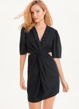 DKNY | Side Cut Linen Mini Dress商品图片,3.9折
