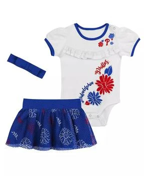 Outerstuff | Baby Boys and Girls 3-Piece White Philadelphia Phillies Sweet Catcher Headband Skirt Set,商家Macy's,价格¥280