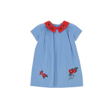 推荐Girls Embroidered Collar Dress商品