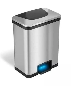 Halo | TapCan 13 Gallon Automatic Step Trash Can with Deodorizer (Black Trim),商家Macy's,价格¥1681
