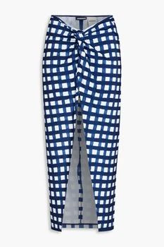 推荐Nodi knotted gingham pareo商品