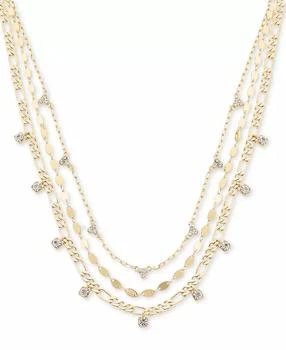 On 34th | Gold-Tone Crystal Mixed Chain Layered Necklace, 15" + 3" extender, Created for Macy's,商家Macy's,价格¥204