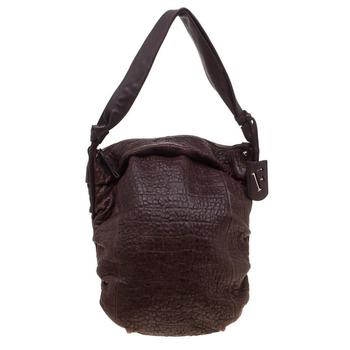推荐Furla Brown Crocodile Embossed Leather Hobo Bag商品