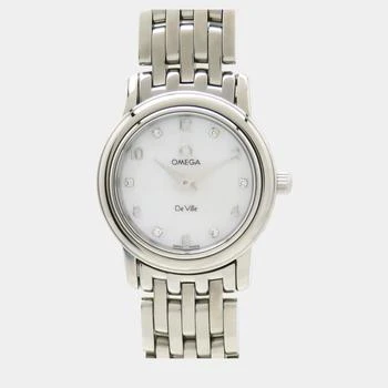推荐Omega Silver Stainless Steel De Ville Prestige Quartz Women's Wristwatch 22 mm商品