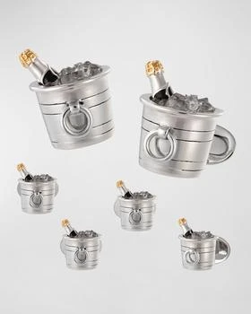 Jan Leslie | Men's Champagne Bucket Cufflink Stud Set,商家Neiman Marcus,价格¥12983