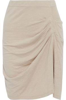 product Dolce draped slub stretch-linen jersey mini skirt image
