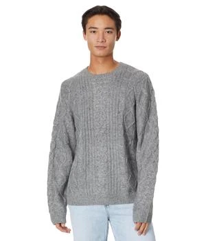Lucky Brand | Mixed Stitch Tweed Crew Neck Sweater,商家Zappos,价格¥247