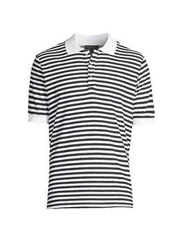 推荐COLLECTION Striped Towel Polo Shirt商品