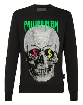 推荐PHILIPP PLEIN 黑色男士卫衣/帽衫 MJO0683-PJO002N-02商品