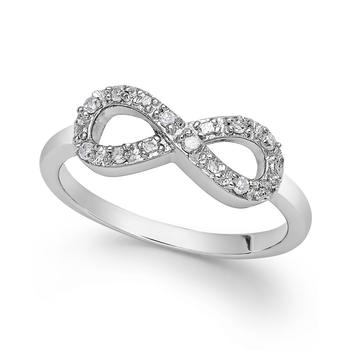 product Diamond Infinity Ring in Sterling Silver (1/10 ct. t.w.) image
