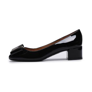菲拉格慕女鞋板鞋, Salvatore Ferragamo | SALVATORE FERRAGAMO 黑色女士中跟鞋 0660862商品图片 独家减免邮费