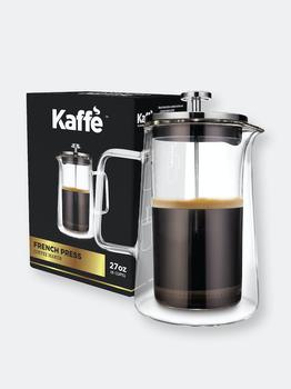 商品Kaffe | Kaffe KF1010 French Press Coffee Maker. Double-Wall Borosilicate Glass. (27oz / 0.8L) 6-cups,商家Verishop,价格¥297图片
