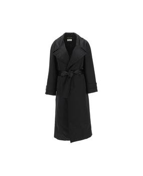 圣罗兰外套, Yves Saint Laurent | Belted Long-sleeved Coat商品图片 