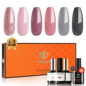 MODELONES | Hot Stuff - 9Pcs 6 Colors Gel Nail Polish Kit,商家MODELONES,价格¥98