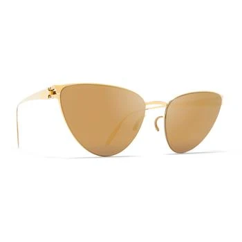 推荐Mykita Women's Sunglasses - Full Rim Gold Cat Eye Shaped Frame | EARTHA F9_MMM_GD/F商品