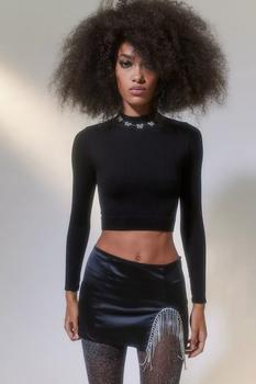 Urban Outfitters | UO Satin Diamante Mini Skirt商品图片,2.8折