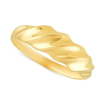 Macy's | Polished Wavy Design Statement Ring in 10k Gold, Created for Macy's,商家Macy's,价格¥3487