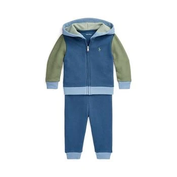 Ralph Lauren | Baby Boys Color-Blocked Fleece Hoodie and Pants Set,商家Macy's,价格¥365