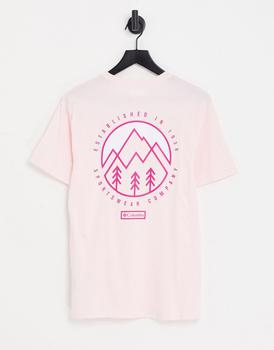 Columbia | Columbia Tillamook Way II back print t-shirt in pink Exclusive at ASOS商品图片,
