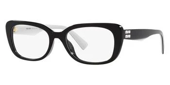 Miu Miu | Demo Rectangular Ladies Eyeglasses MU 07VV 10G1O1 55 3.7折, 满$75减$5, 满减