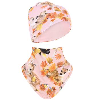 推荐Autumn fawns print baby cap in pink商品