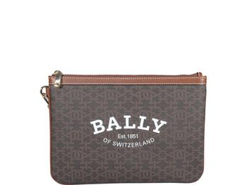 Bally | Bally Logo Printed Zipped Clutch Bag商品图片,6.2折