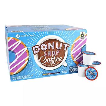 Member's Mark Donut Shop Coffee, Single-Serve Cups (100 ct.),价格$29.98