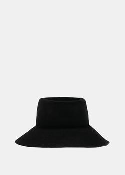 商品HORISAKI DESIGN & HANDEL | Horisaki Design & Handel Black Rabbit Fur Felt Telescope Hat,商家NOBLEMARS,价格¥3067图片