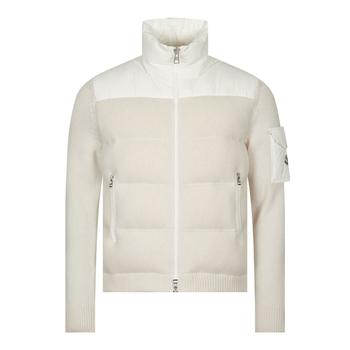 推荐Moncler Padded Wool Cardigan - White商品