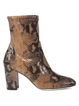 stuart weitzman 靴精选, Stuart Weitzman | Caressa Python-Embossed Leather Sock Boots商品图片 4.3折
