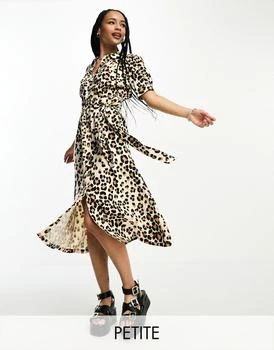 Whistles Petite | Whistles Petite midi shirt dress in leopard print,商家ASOS,价格¥818