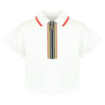 商品White Ruffle Sleeve Mini Martina Polo Shirt图片