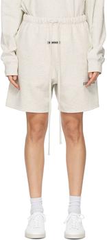 Essentials | Grey Fleece Sweat Shorts商品图片,独家减免邮费