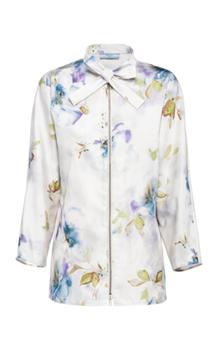 Prada | Prada - Women's Printed Radzmire Tie-Neck Top - Moda Operandi商品图片,