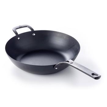 商品BK Cookware Black Steel 12-Inch Open Wok图片