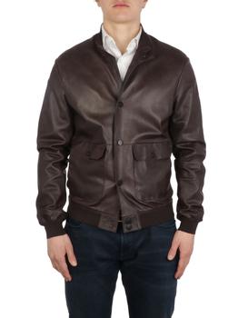 Vicenzo Leather, THE JACK LEATHERS | The Jack Leathers Men's Brown Leather Outerwear Jacket商品图片 