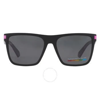 推荐Core Polarized Grey Square Unisex Sunglasses PLD 2128/S 0N6T/M9 55商品