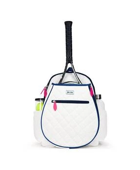 Ame & Lulu | Quilted White Navy Pink Jr. Love Tennis Backpack,商家Bloomingdale's,价格¥734