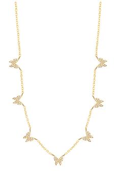 Gabi Rielle好不好, Gabi Rielle | 14K Gold Vermeil Multi Butterfly Micro Pave Necklace商品图片 5折