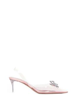 amina muaddi是什么牌子, Amina Muaddi | Amina Muaddi ROSIE GLASS SLING Décolleté商品图片 