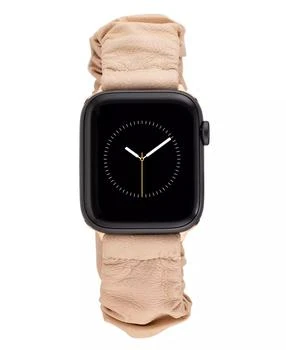 Anne Klein | Women's Beige Genuine Leather Scrunchie Band designed for Apple Watch® 42mm (Series 10) & 38/40/41mm,商家Macy's,价格¥188