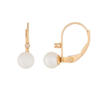 Splendid Pearls | 14k Yellow Gold 5-6mm Pearl Earrings商品图片,