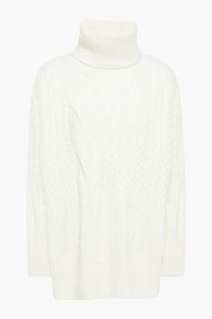 N.PEAL | Cable-knit cashmere turtleneck sweater商品图片,6.4折