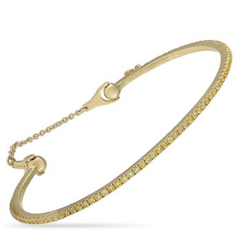 推荐Messika 18K White Gold 0.95 ct Fancy Yellow Diamond Bangle Bracelet商品