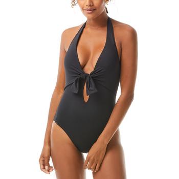 Vince Camuto | Women's Plunging Tie-Front Halter One-Piece Swimsuit商品图片,6折